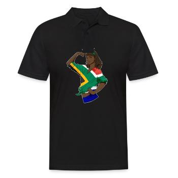 Fille sud-africaine Incassable I Heritage South - Polo Homme - noir - Devant - Kai (181cm)
