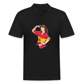Fille espagnole incassable I Héritage espagnol I - Polo Homme - noir - Devant - Kai (181cm)