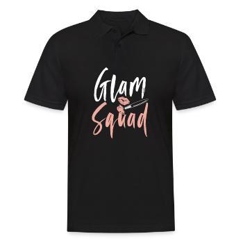 Glam Squad Funny Makeup Cheer - Männer Poloshirt - Schwarz - Vorne - Kai (181cm)