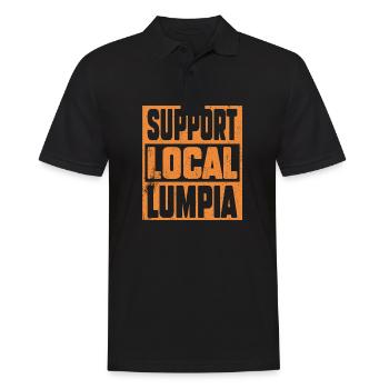 Support Local Lumpia - Men's Polo Shirt - black - Front - Kai (181cm)