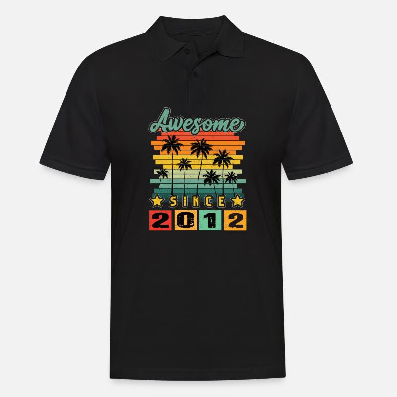 Awesome Since 2012 - Männer Poloshirt - Schwarz