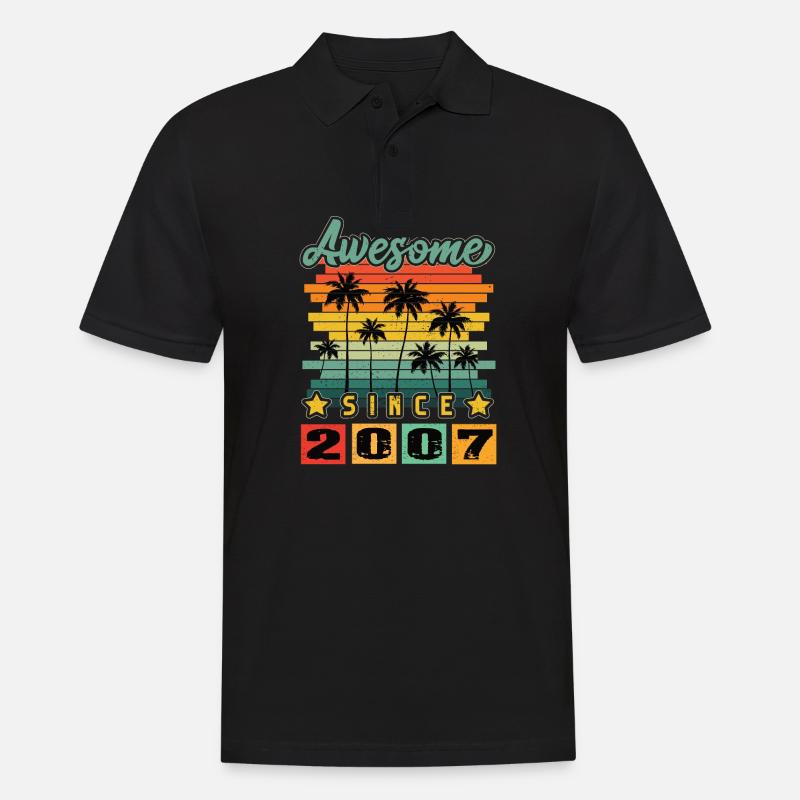 Awesome Since 2007 - Männer Poloshirt - Schwarz
