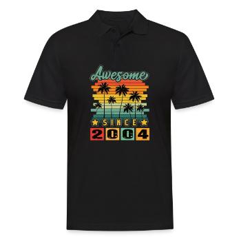 Awesome Since 2004 - Men's Polo Shirt - black - Front - Kai (181cm)