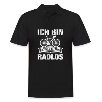 Ich bin extrem selten Radlos Radsport - Männer Poloshirt - Schwarz - Vorne - Kai (181cm)