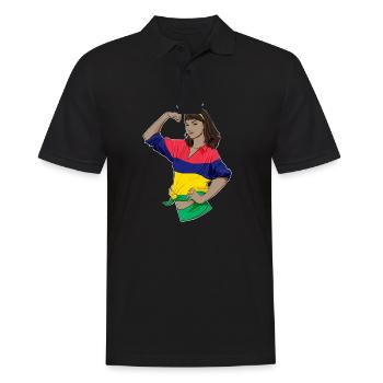 Mauritius Girl Unbreakable Mauritius Heritage - Men's Polo Shirt - black - Front - Kai (181cm)