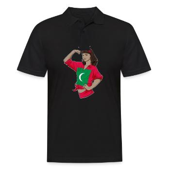 Maldivian Girl Unbreakable Maldivian Heritage - Men's Polo Shirt - black - Front - Kai (181cm)