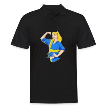 Fille suédoise incassable I Héritage suédois I - Polo Homme - noir - Devant - Kai (181cm)