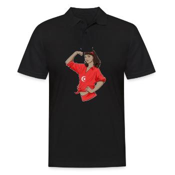 Turkish Girl Unbreakable I Turkish Heritage I - Männer Poloshirt - Schwarz - Vorne - Kai (181cm)