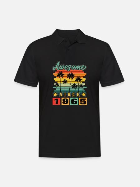 Awesome Since 1965 - Men's Polo Shirt - black