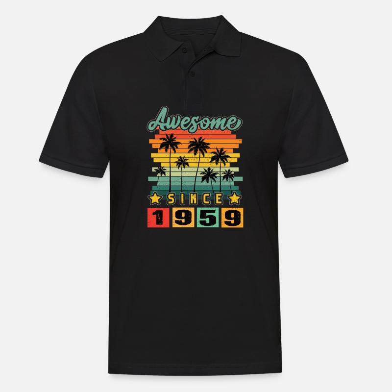Awesome Since 1959 - Männer Poloshirt - Schwarz