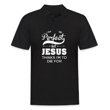 Jesus died for me - Men's Polo Shirt - black - Front - Kai (181cm)