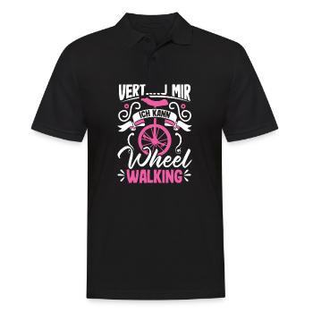 Vertrau mir ich kann Wheel Walking Einrad - Männer Poloshirt - Schwarz - Vorne - Kai (181cm)