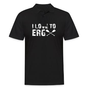 Aviron - I Love To Erg - Bateau - Pagayer - Polo Homme - noir - Devant - Kai (181cm)