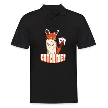 Catch Me Fox caught double head - Men's Polo Shirt - black - Front - Kai (181cm)