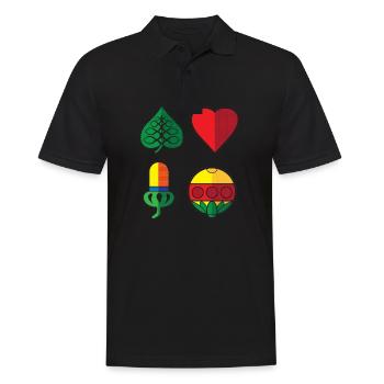 Cartes à jouer Jeu de cartes bavarois Bayern Schafkopf - Polo Homme - noir - Devant - Kai (181cm)