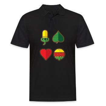 Schafkopfkarten Bayerisches Schafkopf Schnapsen - Polo Homme - noir - Devant - Kai (181cm)