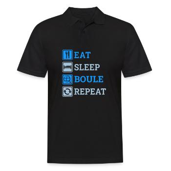 Funny Boule Sayings Boule Player Boccia Pentaque - Men's Polo Shirt - black - Front - Kai (181cm)