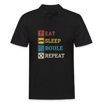 Boule sayings for boules players in the club Boccia - Men's Polo Shirt - black - Front - Kai (181cm)