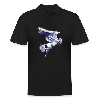 Greek Mythical Creature Pegasus - Men's Polo Shirt - black - Front - Kai (181cm)