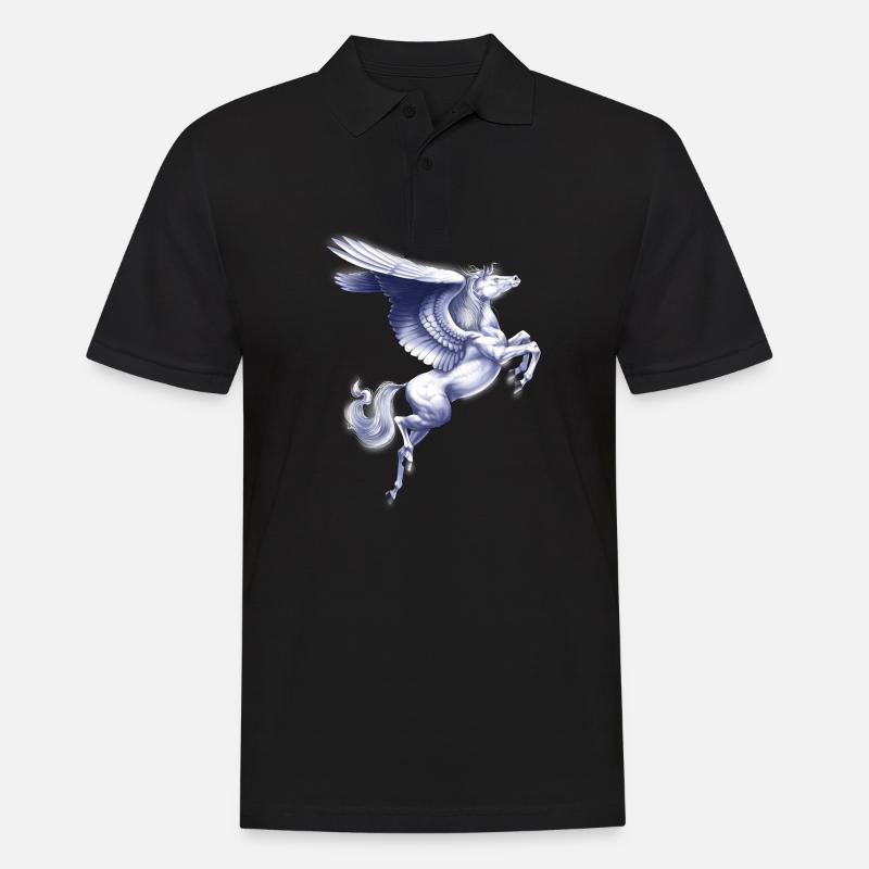 Créature mythique grecque Pégase - Polo Homme - noir