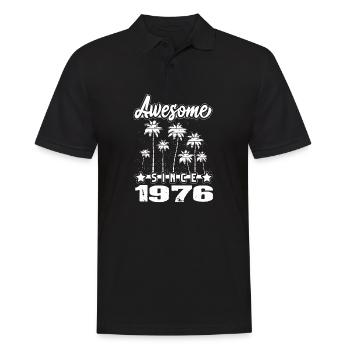Awesome Since 1976 - Men's Polo Shirt - black - Front - Kai (181cm)