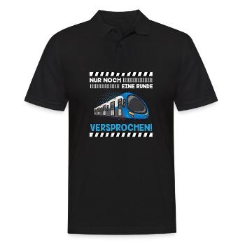 Straßenbahn Straßenbahnfahrer Tram Trambahn - Männer Poloshirt - Schwarz - Vorne - Kai (181cm)