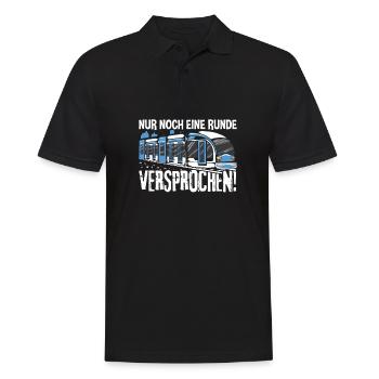 Straßenbahn Straßenbahnfahrer Tram Zug - Männer Poloshirt - Schwarz - Vorne - Kai (181cm)