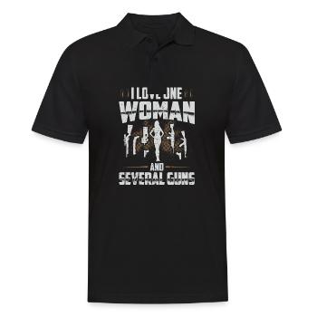 I Love One Woman And Several Guns - Men's Polo Shirt - black - Front - Kai (181cm)