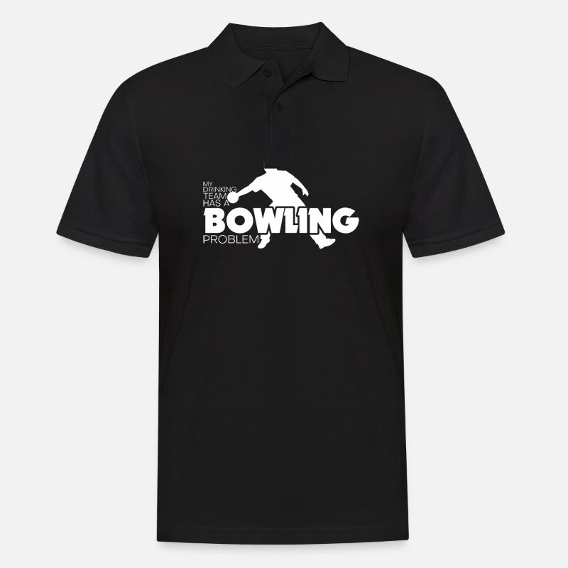 Bowling-Problem - Männer Poloshirt - Schwarz