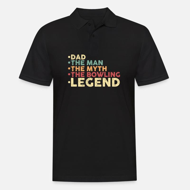 Legendäres Bowling - Männer Poloshirt - Schwarz