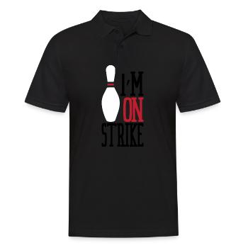Strike-Modus - Männer Poloshirt - Schwarz - Vorne - Kai (181cm)