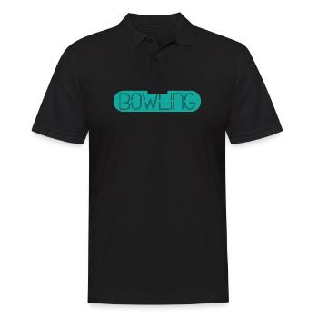 Klassisches Bowling - Männer Poloshirt - Schwarz - Vorne - Kai (181cm)