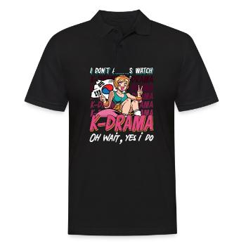 Design pop coréen pour un fan de mode K-Pop - Polo Homme - noir - Devant - Kai (181cm)