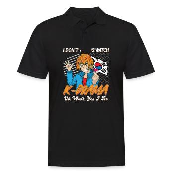 Design pop coréen pour un fan de mode K-Pop - Polo Homme - noir - Devant - Kai (181cm)