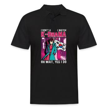 Design pop coréen pour un fan de mode K-Pop - Polo Homme - noir - Devant - Kai (181cm)