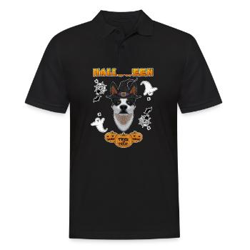 Joyeux Halloween I Amoureux des chiens I Bovins australiens - Polo Homme - noir - Devant - Kai (181cm)