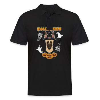 Happy Halloween I Dog Lover I Malinois - Men's Polo Shirt - black - Front - Kai (181cm)
