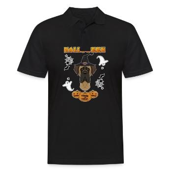 Happy Halloween I Dog Lover I Mastiff - Männer Poloshirt - Schwarz - Vorne - Kai (181cm)