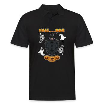 Happy Halloween I Dog Lover I Newfoundland - Men's Polo Shirt - black - Front - Kai (181cm)