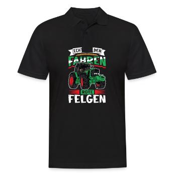 Echte Helden fahren rote Felgen - Männer Poloshirt - Schwarz - Vorne - Kai (181cm)