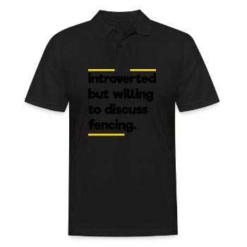 Fechten Geek - Männer Poloshirt - Schwarz - Vorne - Kai (181cm)