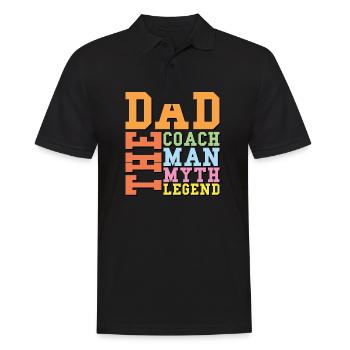 Soccer Daddy - Männer Poloshirt - Schwarz - Vorne - Kai (181cm)