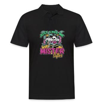 Conception de collecteur de dents fossiles pour un fossile de requin - Polo Homme - noir - Devant - Kai (181cm)