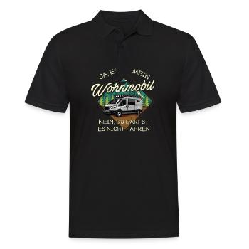Ja das ist mein Wohnmobil - Männer Poloshirt - Schwarz - Vorne - Kai (181cm)
