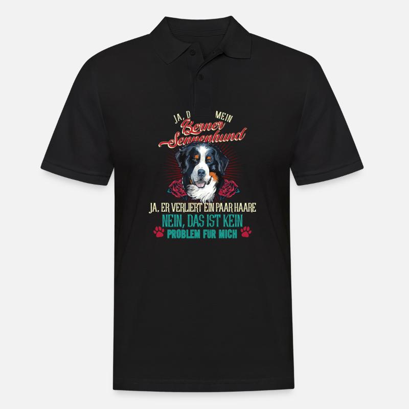 Berner Sennenhund Problem - Männer Poloshirt - Schwarz