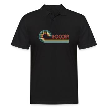 Fußball-Regenbogen - Männer Poloshirt - Schwarz - Vorne - Kai (181cm)