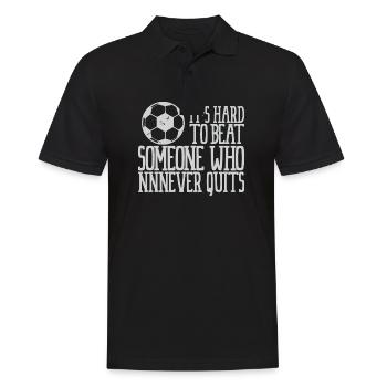 Kein Quitter - Männer Poloshirt - Schwarz - Vorne - Kai (181cm)