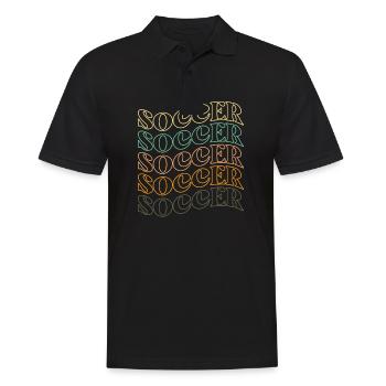 Viele Fußball - Männer Poloshirt - Schwarz - Vorne - Kai (181cm)