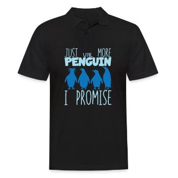 Letzter Pinguin - Männer Poloshirt - Schwarz - Vorne - Kai (181cm)