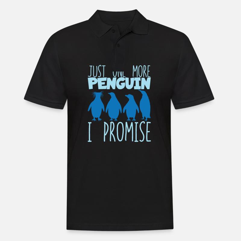Letzter Pinguin - Männer Poloshirt - Schwarz